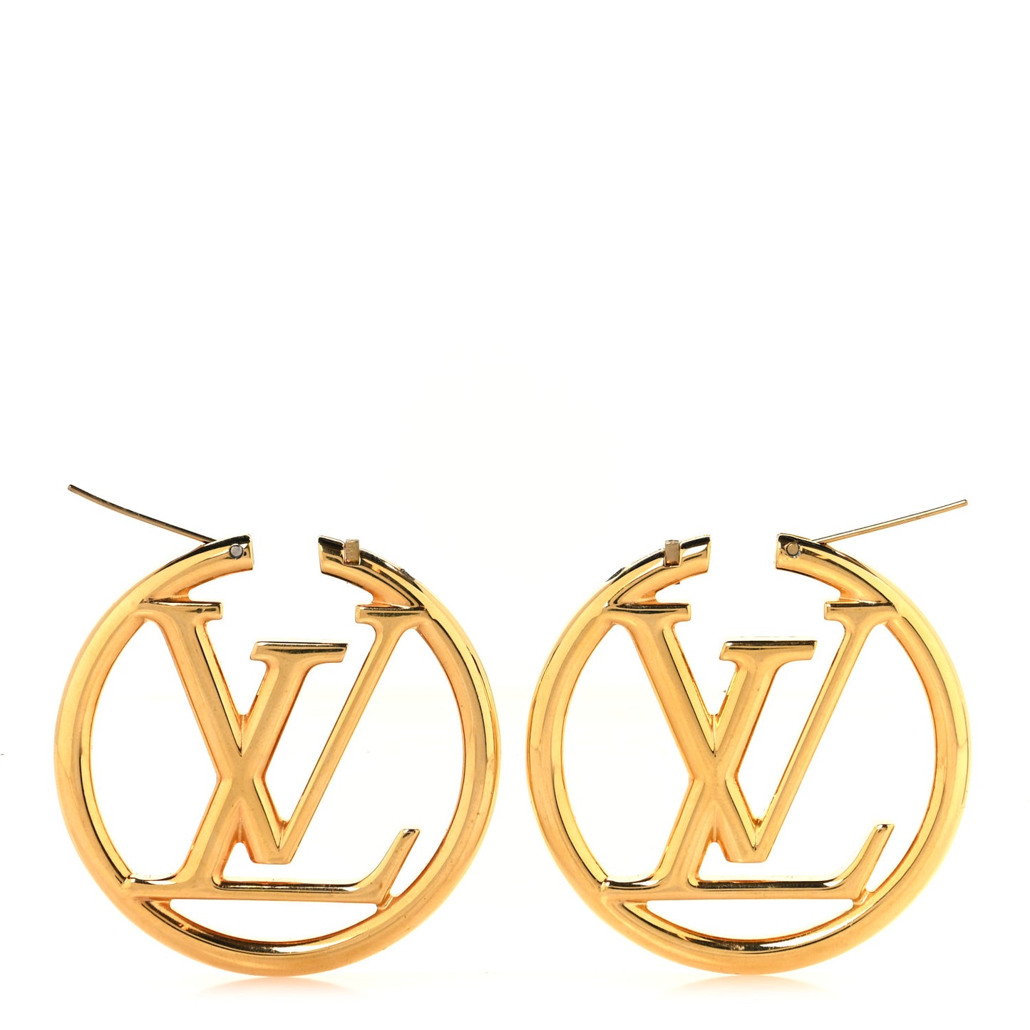 Metal Louise Hoop Earrings Gold