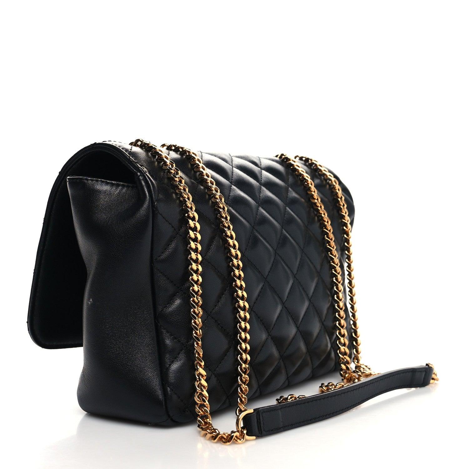 Versace Nappa Quilted La Medusa Chain Crossbody Black 3 of 10