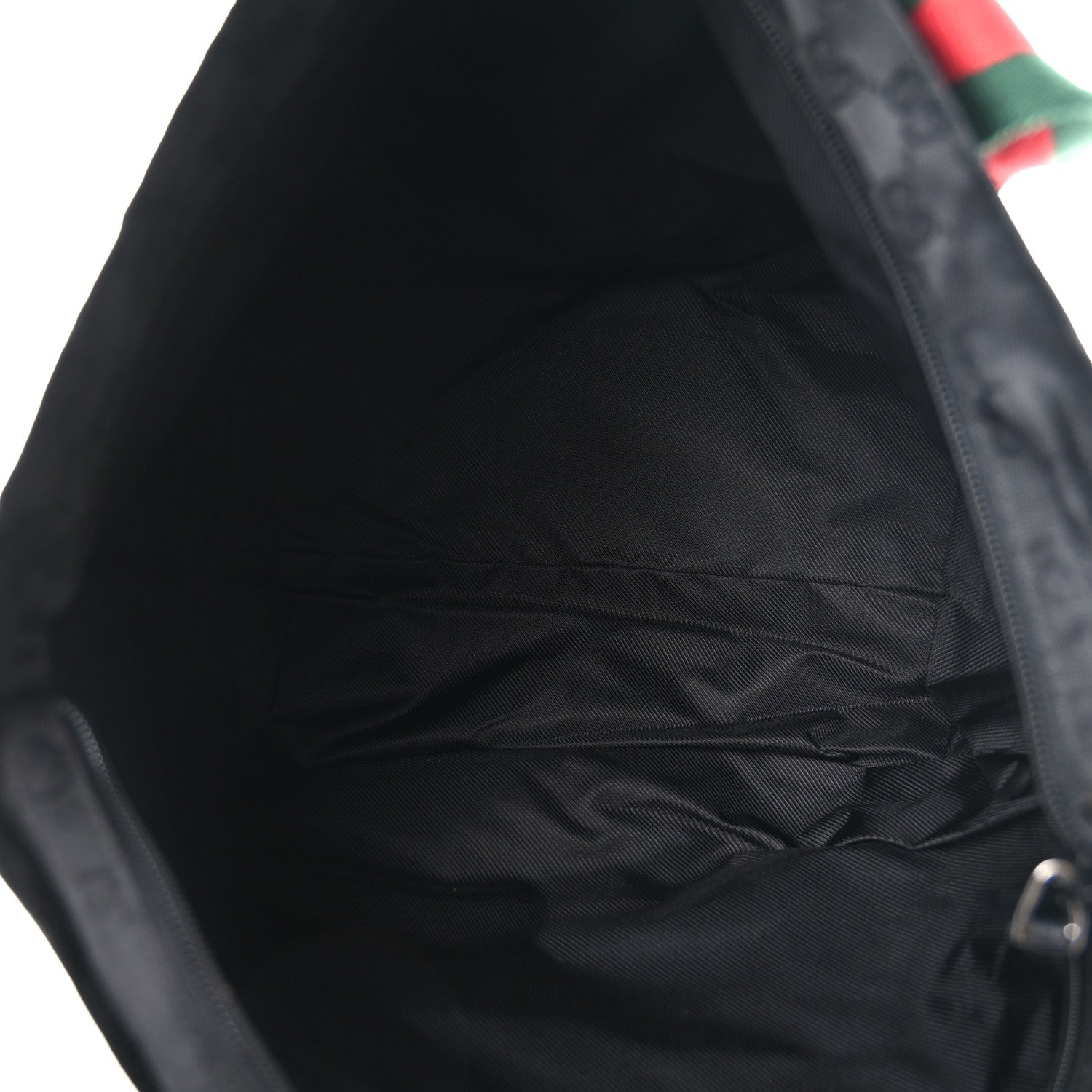 Gucci GG Monogram Large Web Handle Bucket Tote Black 5 of 10