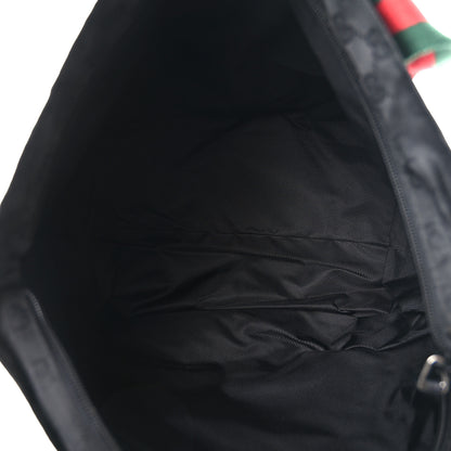 Gucci GG Monogram Large Web Handle Bucket Tote Black 5 of 10
