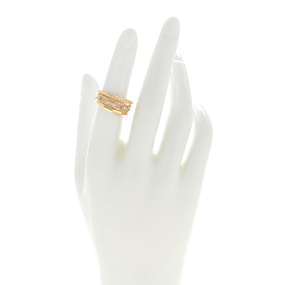 David Yurman 18K Yellow Gold Diamond 9.5mm Stax Three-Row Ring 51 5.75 2 of 4