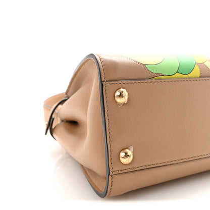 Fendi Nappa Nubuck Pequin Flower Inlay Mini Peekaboo Iconic Satchel Cuoio Multicolor 7 of 8