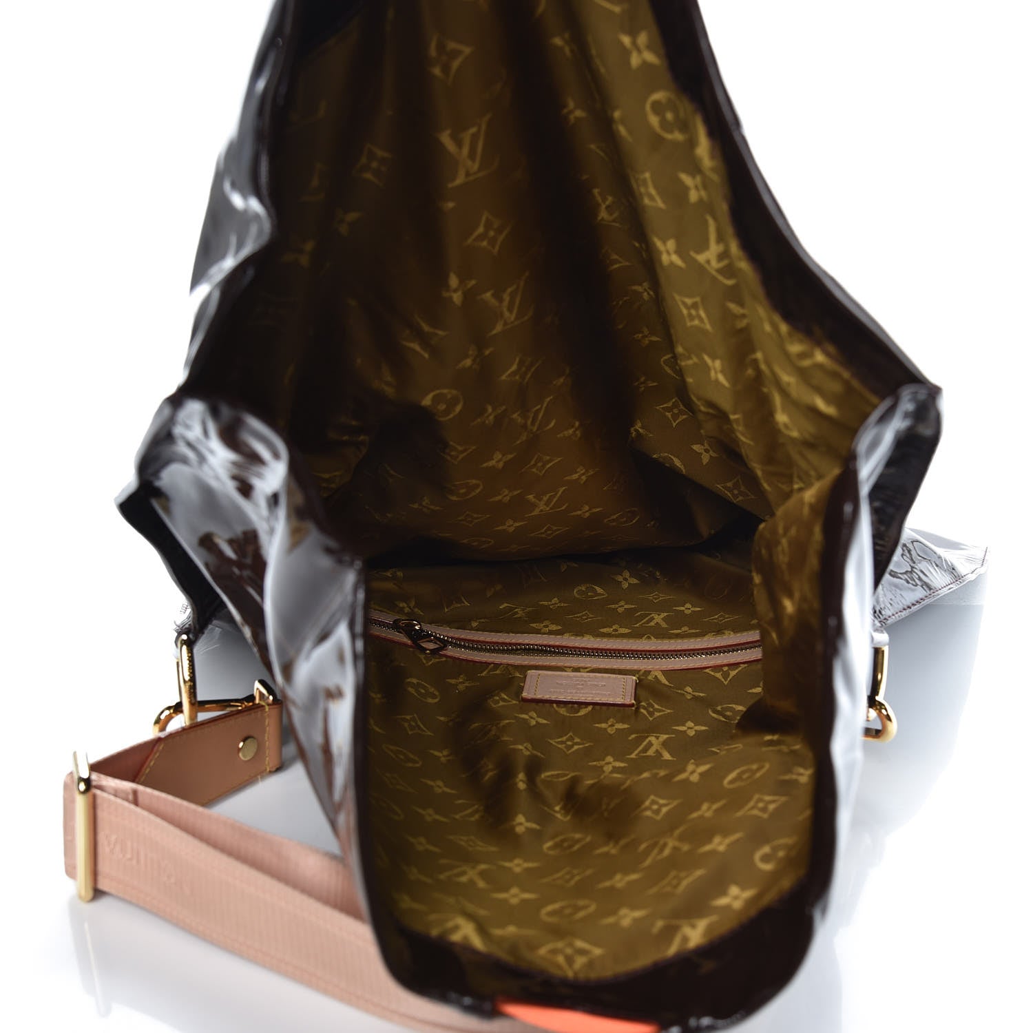 Louis Vuitton Patent Lambskin Raindrop Besace Moka 5 of 7