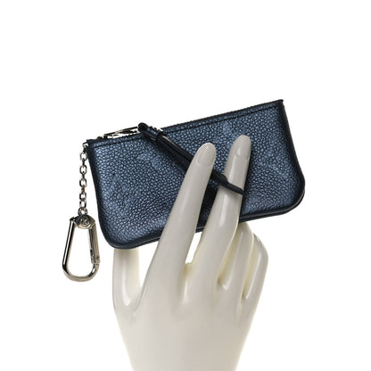 Louis Vuitton Metallic Empreinte Monogram Giant Key Pouch Navy Nacre 2 of 8