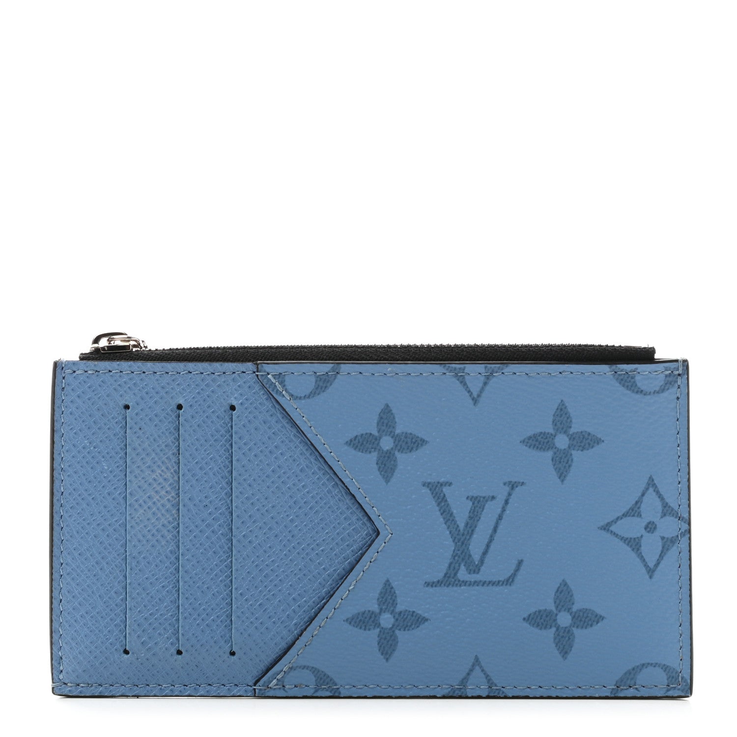 Louis Vuitton Taigarama Coin Card Holder Denim 1 of 9