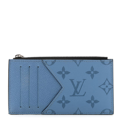 Louis Vuitton Taigarama Coin Card Holder Denim 1 of 9
