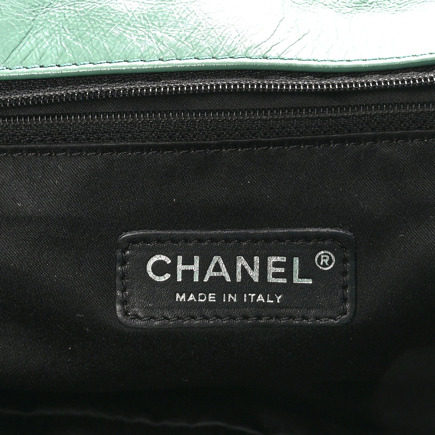Chanel Glazed Calfskin Twisted Maxi Flap Green 6 of 10