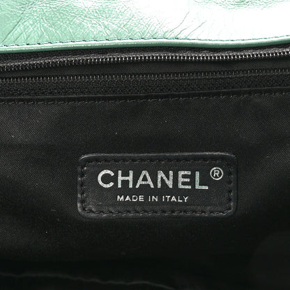 Chanel Glazed Calfskin Twisted Maxi Flap Green 6 of 10