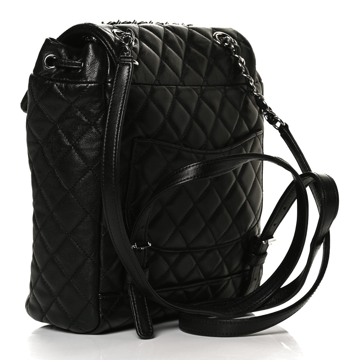 Calfskin Quilted Small Urban Spirit Backpack Black