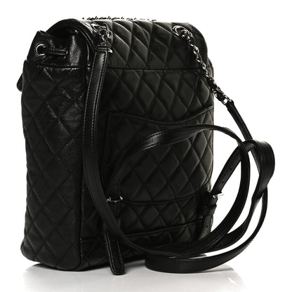Chanel Calfskin Quilted Small Urban Spirit Backpack Black 2 of 14