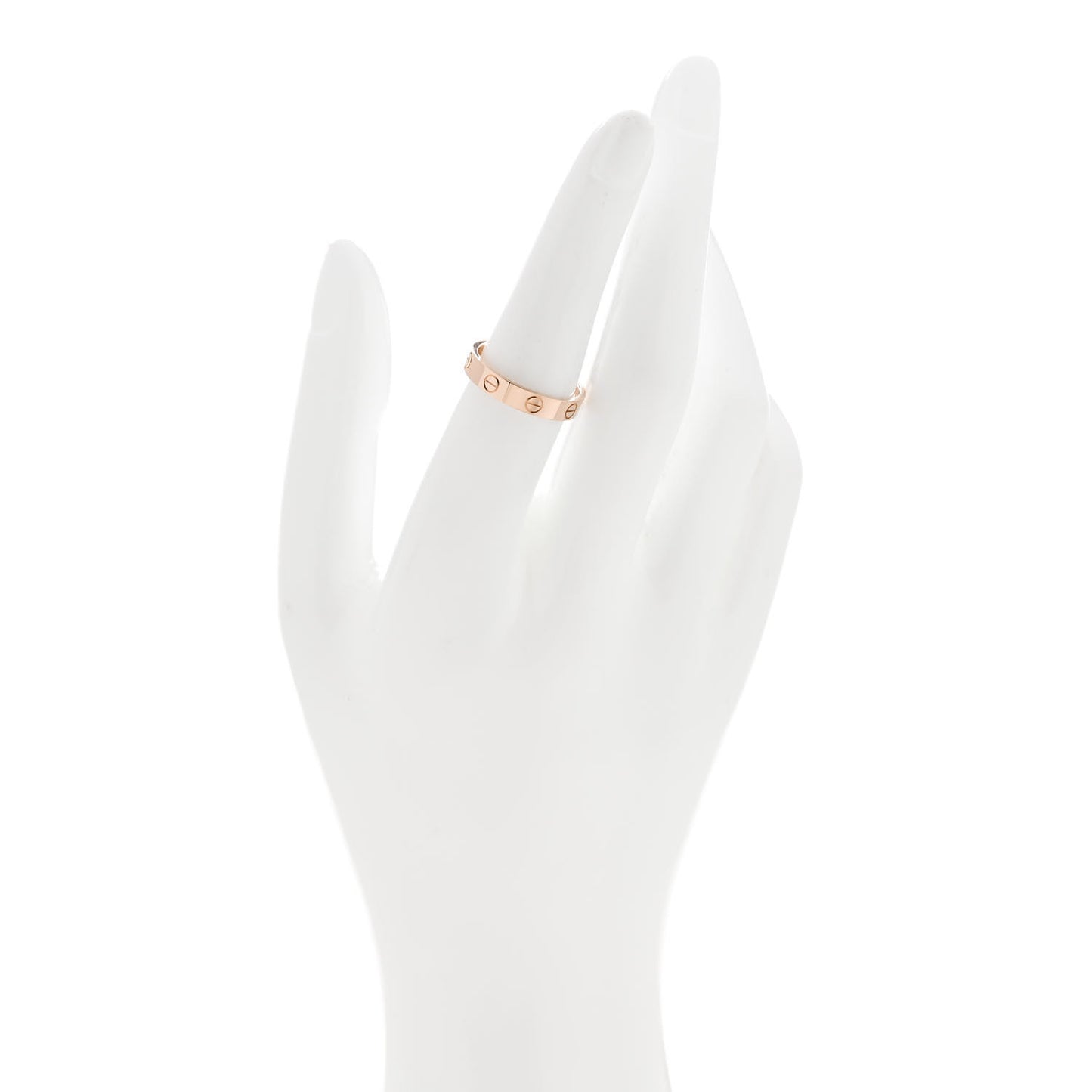 18K Pink Gold 3.5mm LOVE Wedding Band Ring 54 6.75