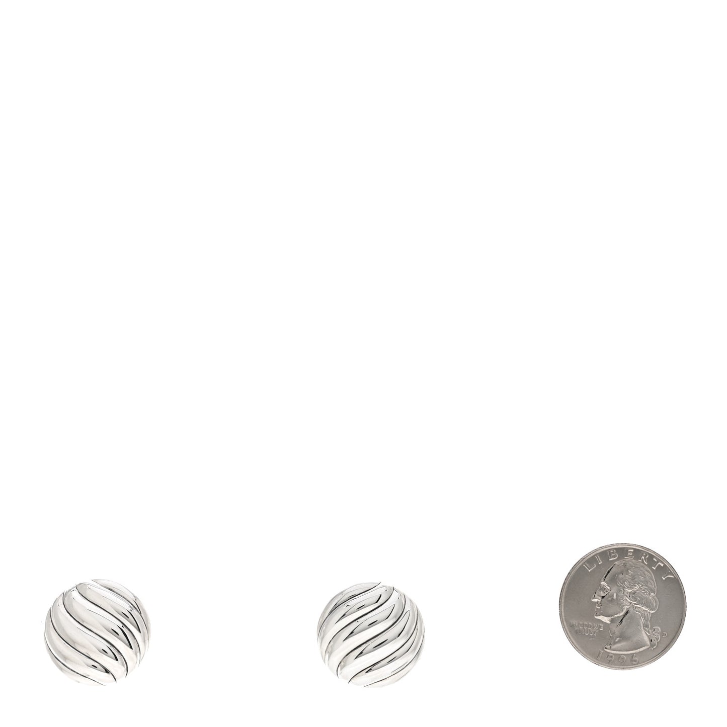 Sterling Silver 20mm Sculpted Cable Stud Earrings
