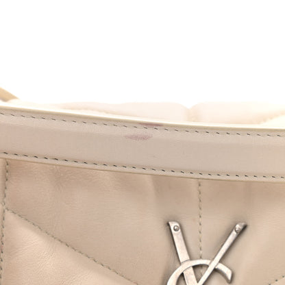 Saint Laurent Lambskin Quilted Small Loulou Puffer Monogram Chain Satchel Blanc Vintage 13 of 18