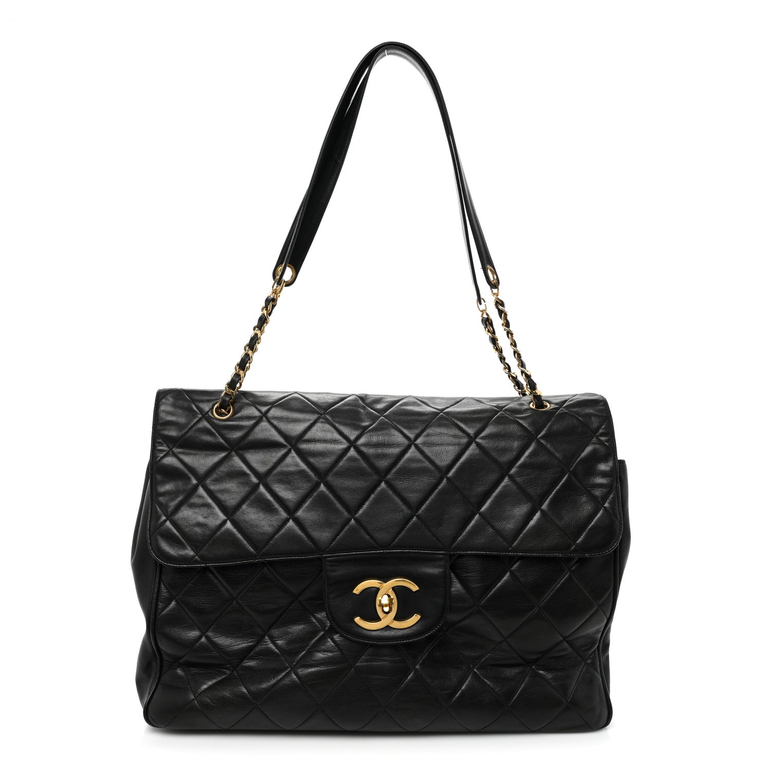 Chanel Lambskin Quilted Maxi Flap Black 1 of 18