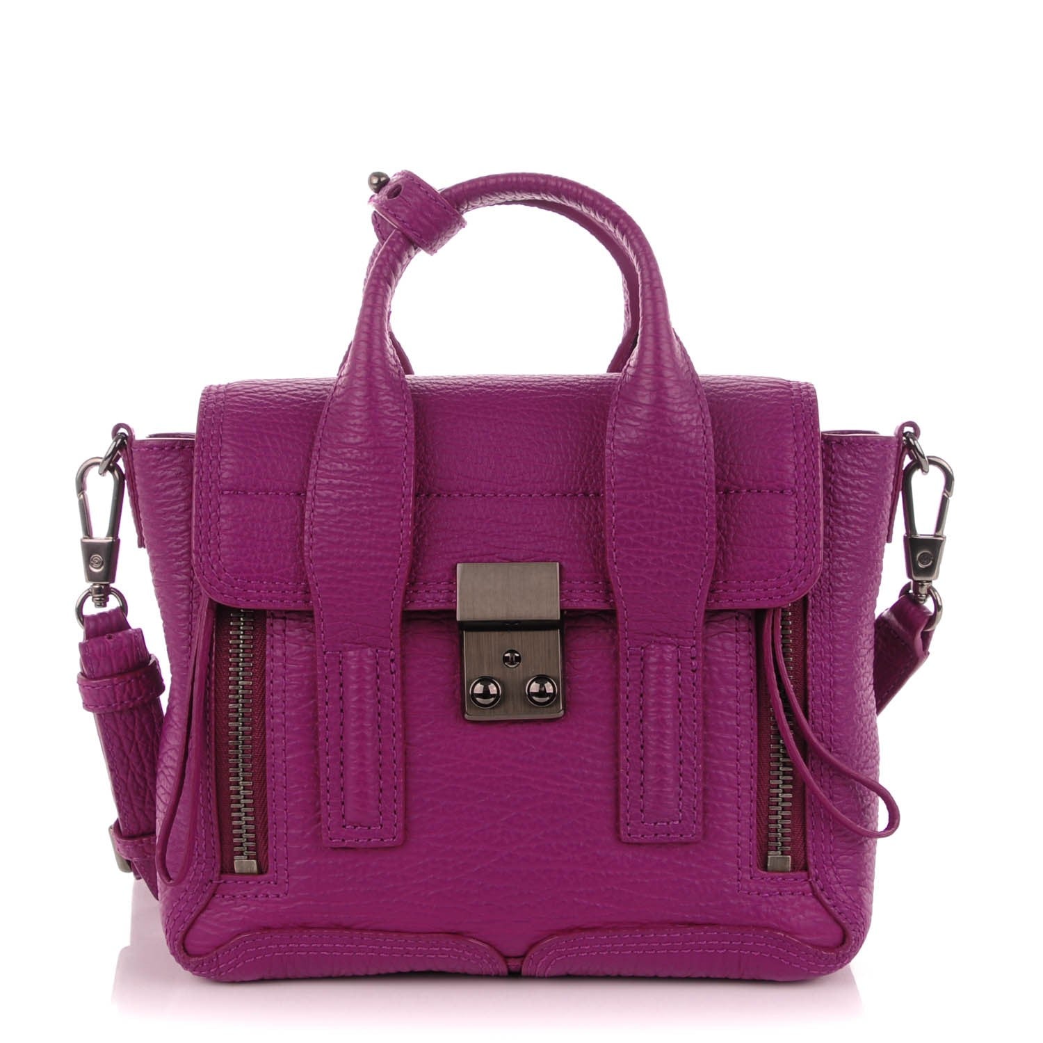 3.1 Phillip Lim 3.1 Textured Calfskin Mini Pashli Satchel Orchid 1 of 7