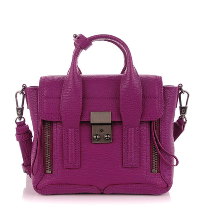 3.1 Phillip Lim 3.1 Textured Calfskin Mini Pashli Satchel Orchid 1 of 7