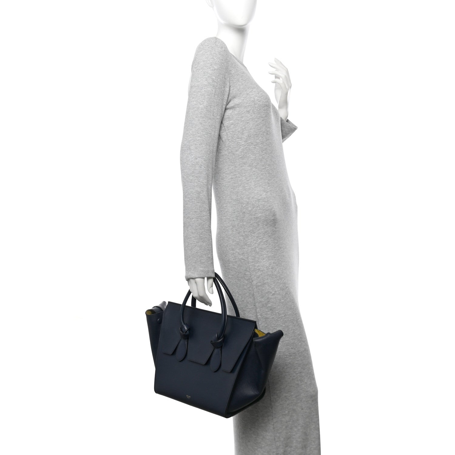 Celine Smooth Calfskin Small Tie Knot Tote Navy Blue 2 of 11