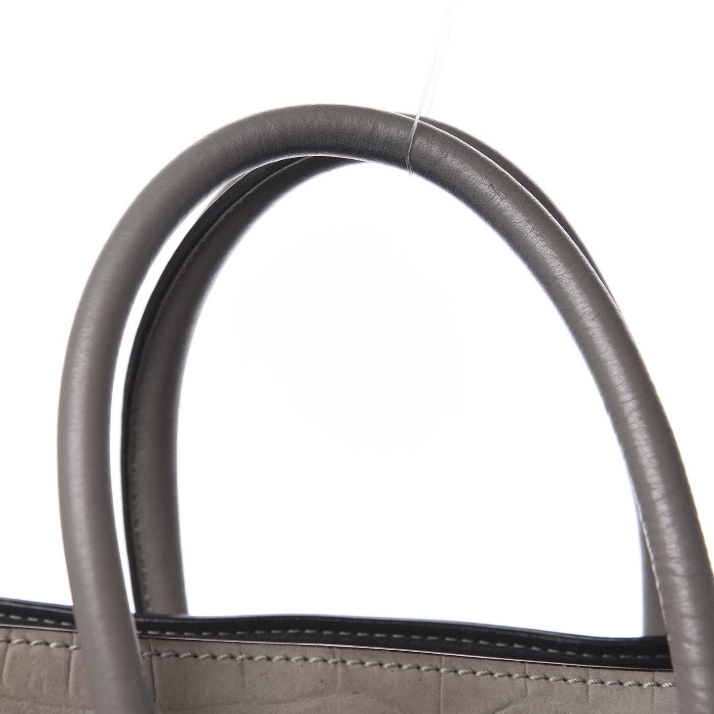 Crocodile Embossed Nubuck Medium Phantom Luggage Grey