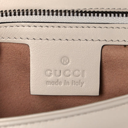 Gucci Calfskin Matelasse Small GG Marmont Shoulder Bag White 6 of 13