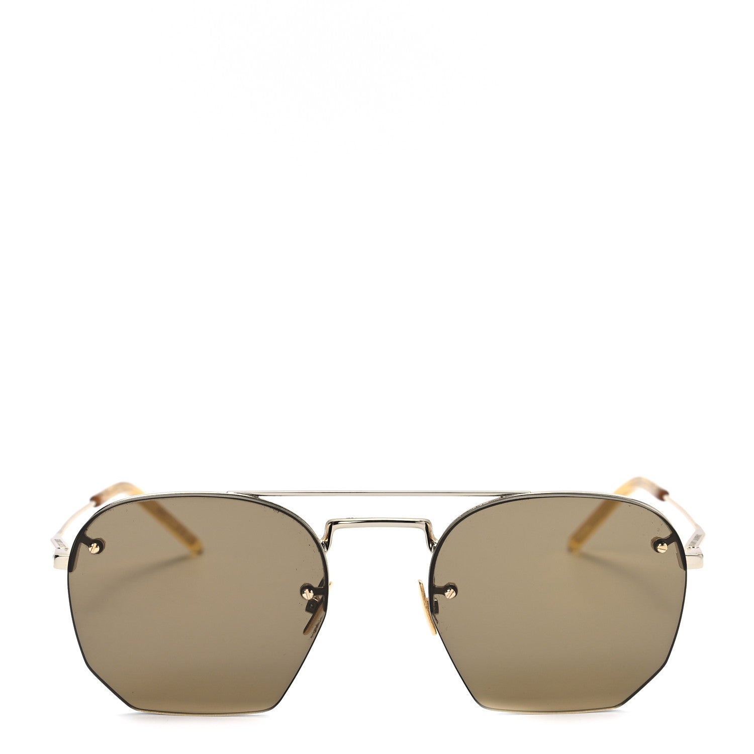 Saint Laurent Metal Sunglasses SL 422 Gold Brown 2 of 6
