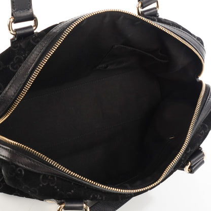 Gucci Guccissima Suede Charmy Boston Black 5 of 7