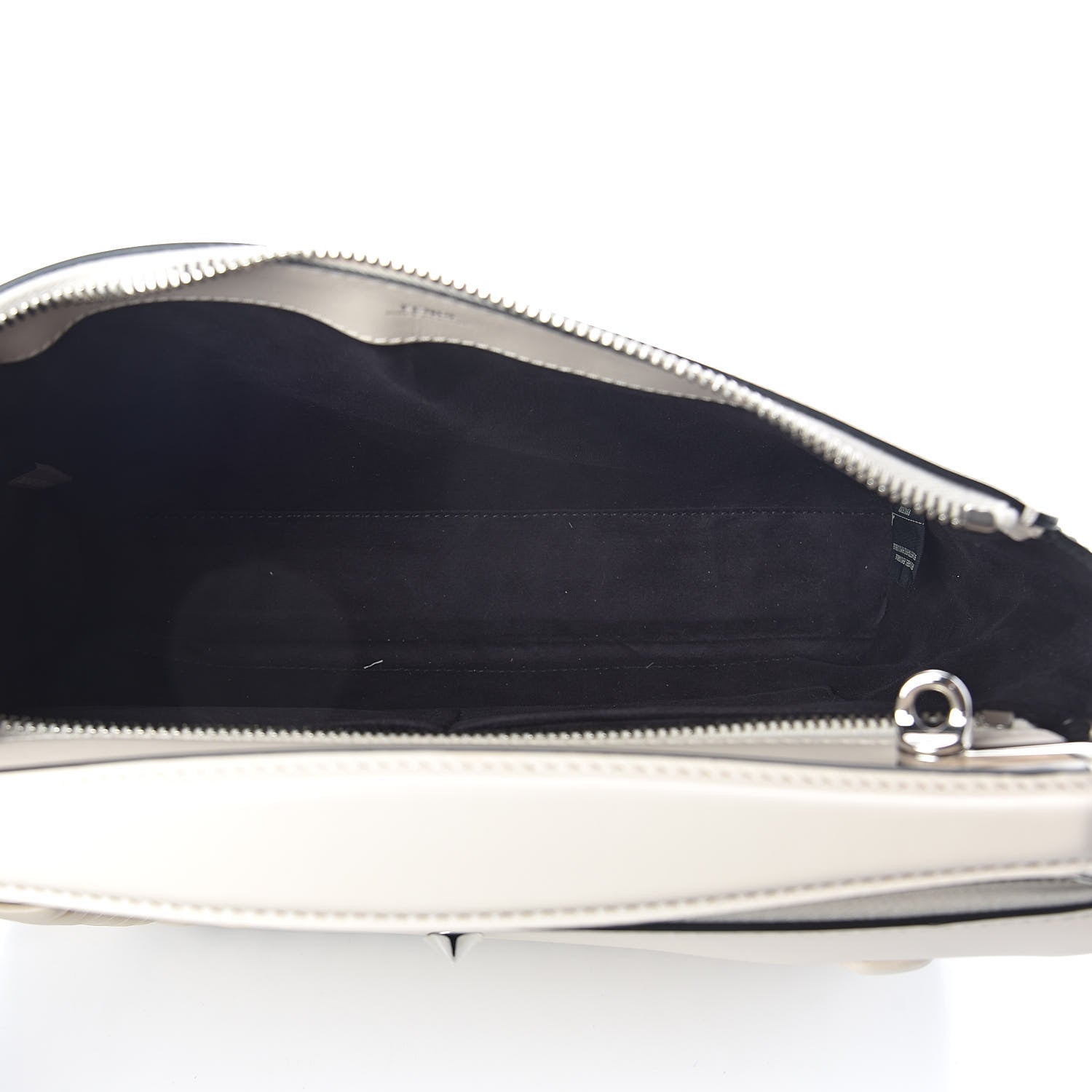 Fendi Vitello Baltico Shiny Nappa Lace Up DotCom Satchel Camelia Black Multicolor 6 of 11