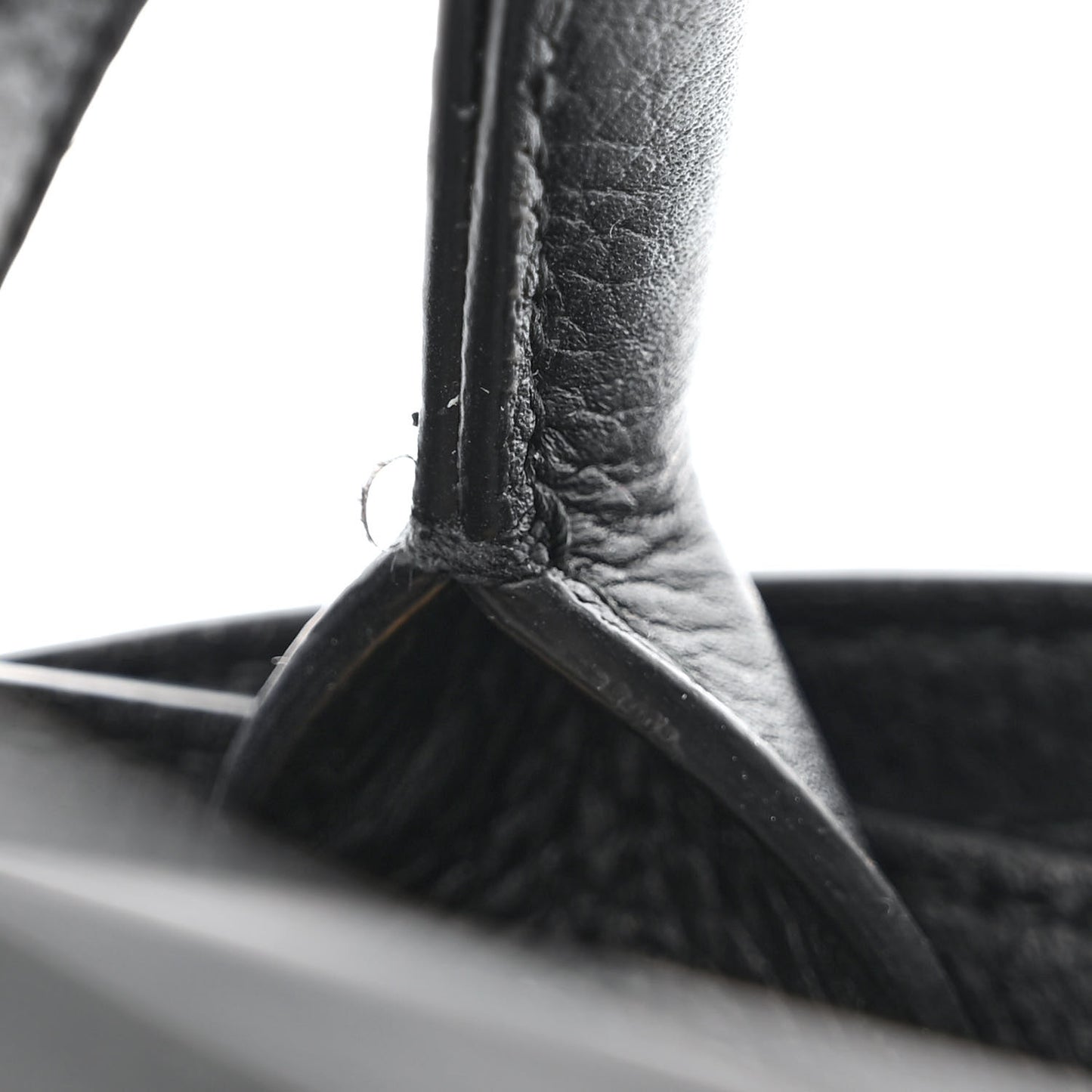 Grained Calfskin Intrecciato Candy Arco Tote Black