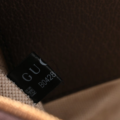 Gucci GG Supreme Monogram Textured Dollar Calfskin Web Mini Ophidia Top Handle Bag Beige Ebony New Acero 7 of 11