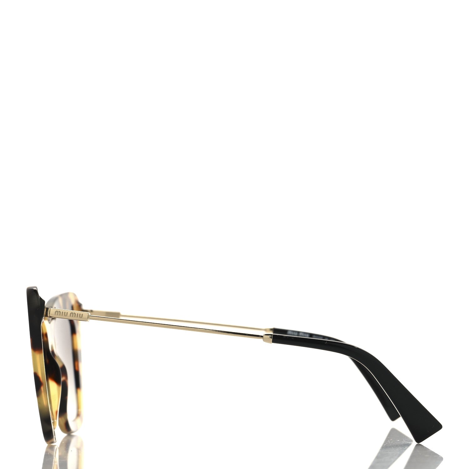 Miu Miu Acetate Metal Cat Eye SMU 01W Sunglasses Tortoise 3 of 7