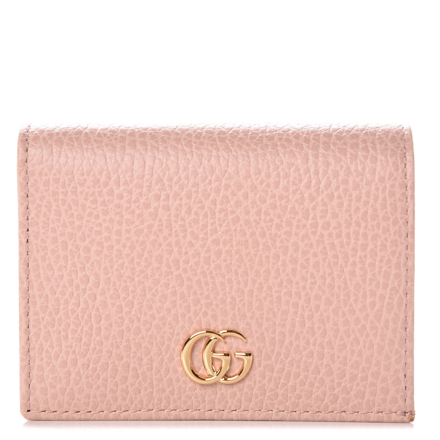 Gucci Dollar Calfskin GG Marmont Card Case Perfect Pink 1 of 8