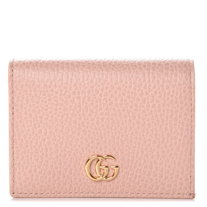 Gucci Dollar Calfskin GG Marmont Card Case Perfect Pink 1 of 8