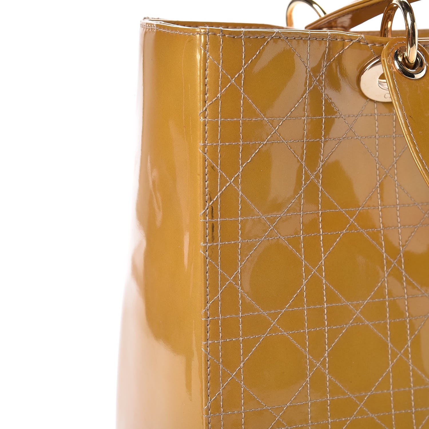 Christian Dior Patent Cannage Large Lady Dior Beige 13 of 22