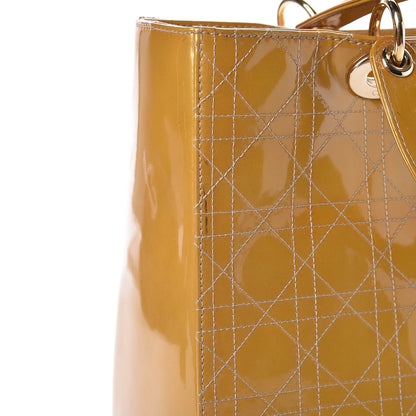 Christian Dior Patent Cannage Large Lady Dior Beige 13 of 22