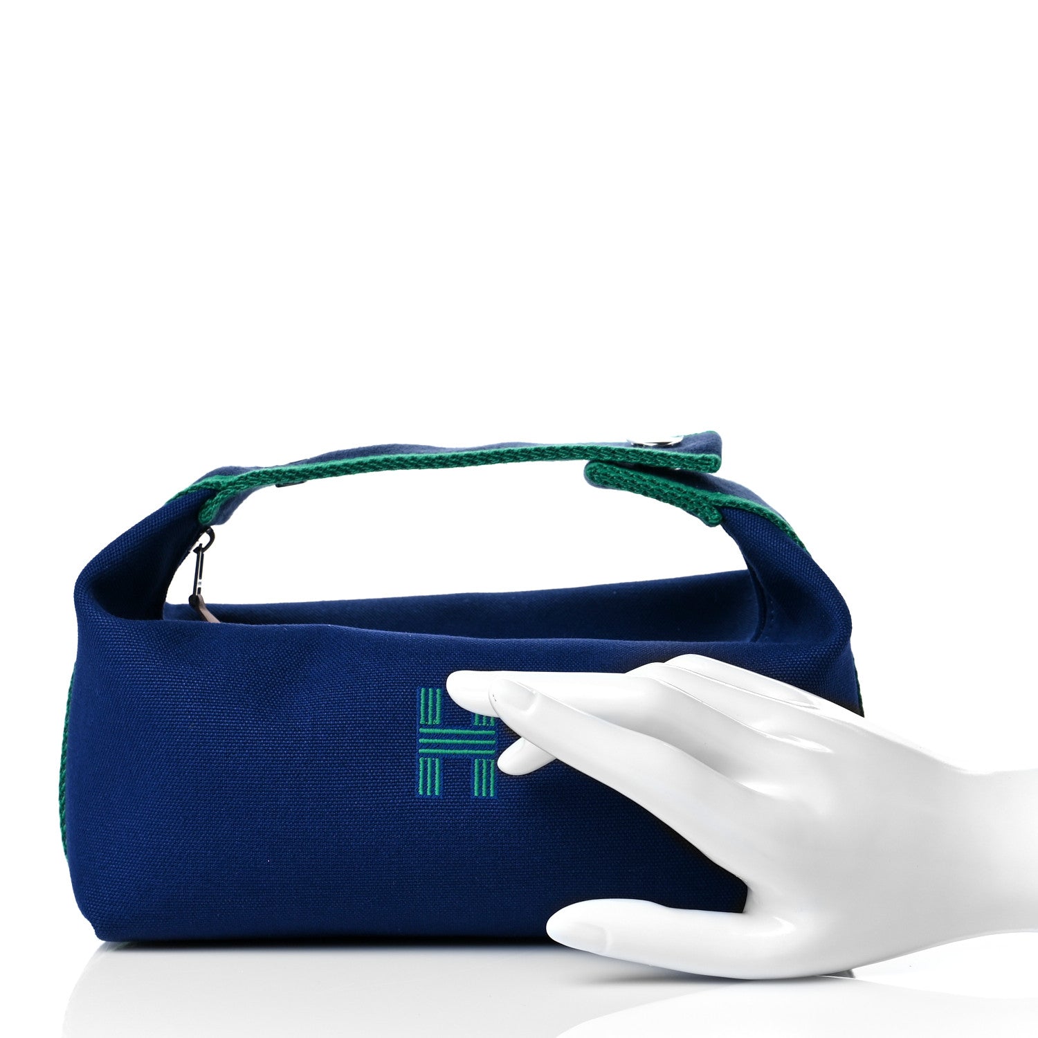 Hermes Canvas Small Bride-A-Brac Pouch Marine 2 of 9