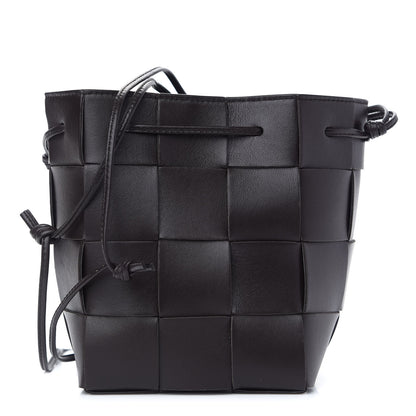 Bottega Veneta Lambskin Intreccio Small Crossbody Bucket Bag Fondant 1 of 8