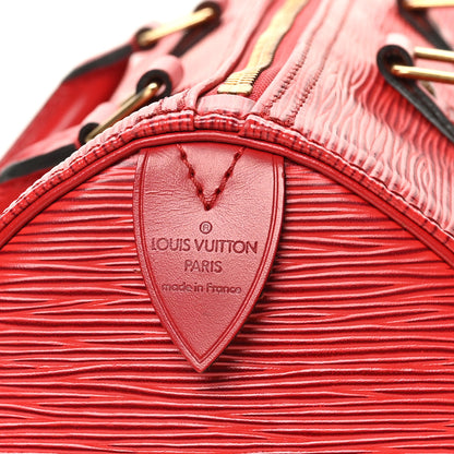 Louis Vuitton Epi Speedy 30 Castillan Red 6 of 10