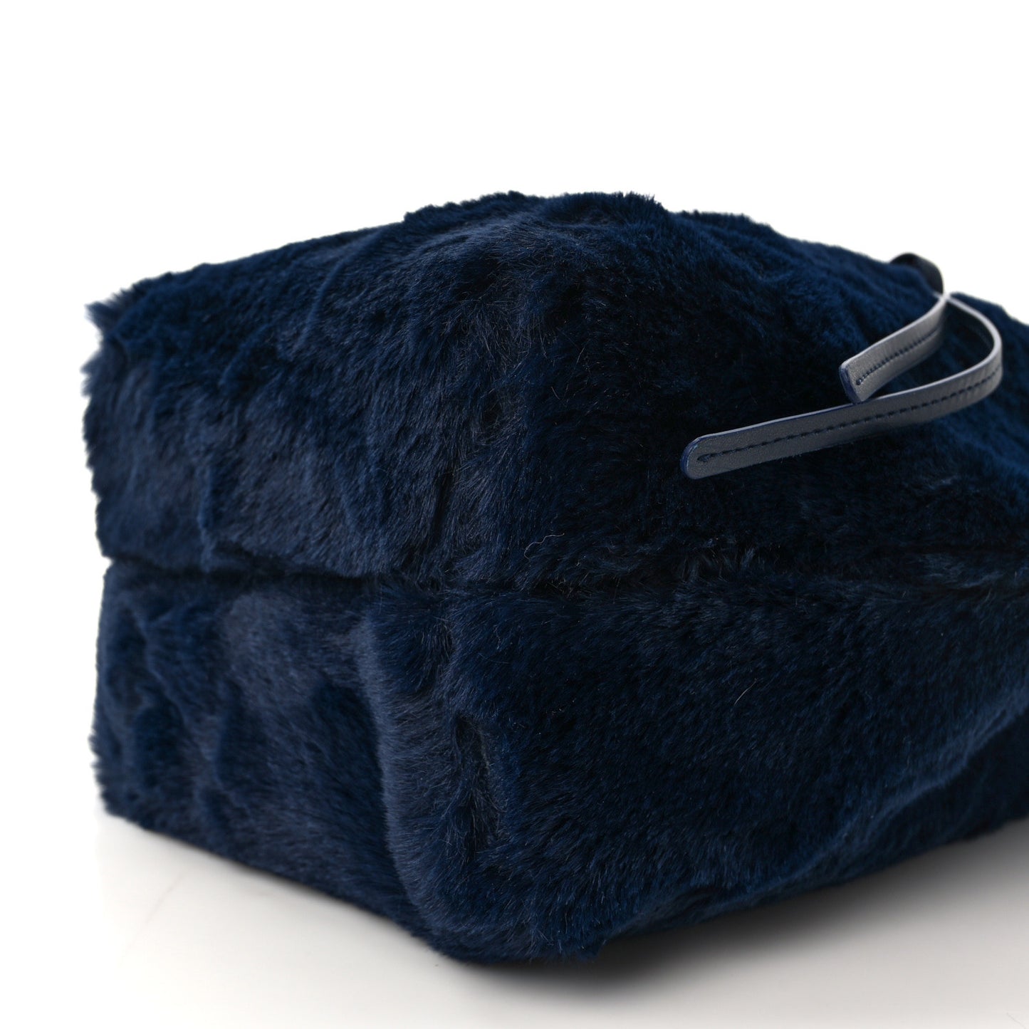 Faux Fur Mini Bucket Bag Blueberry