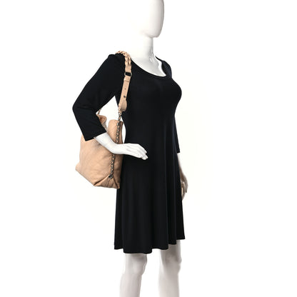 Chanel Grained Calfskin Stitched Medium Braided With Style Hobo Beige 2 of 11