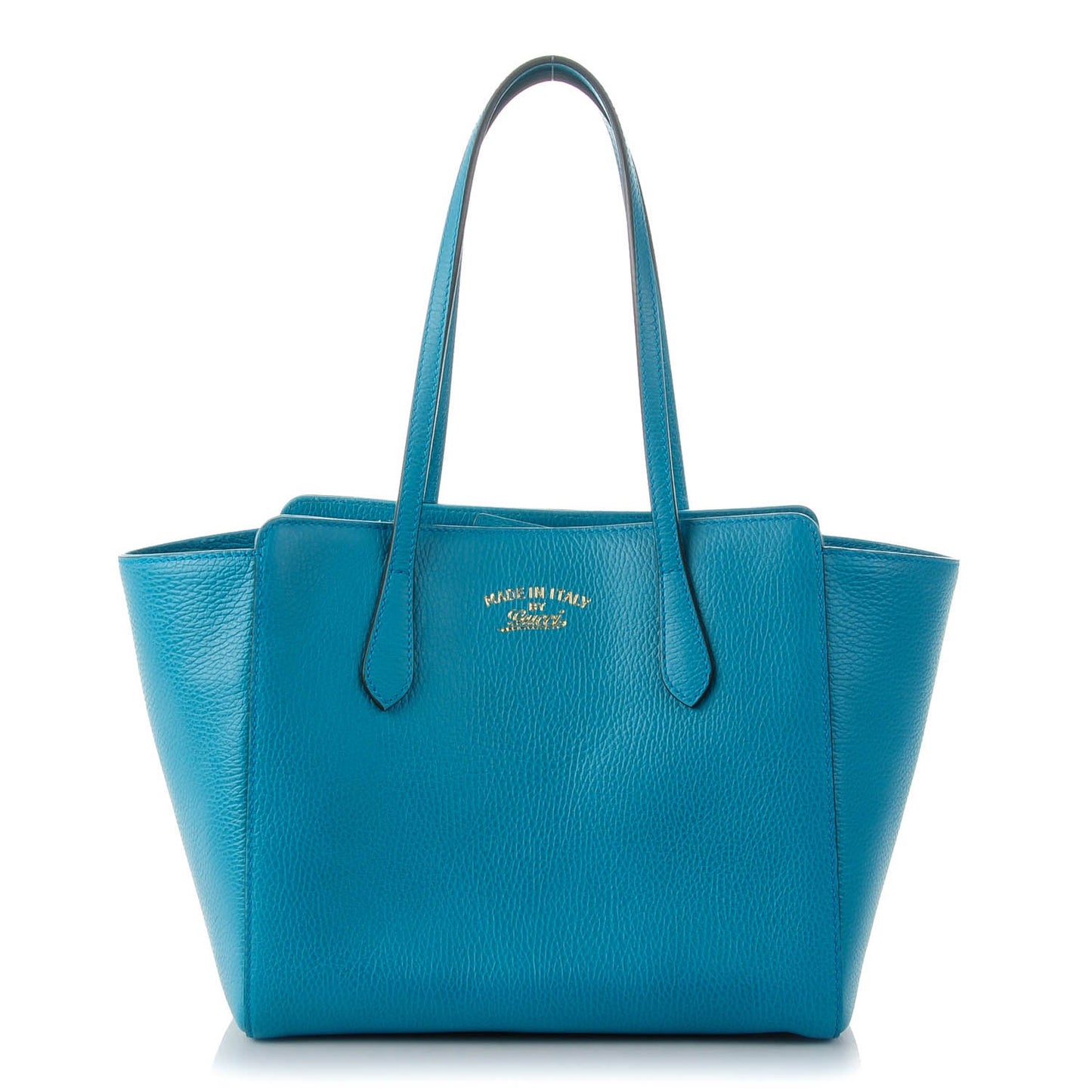 Dollar Calfskin Small Swing Tote Deep Cobalt