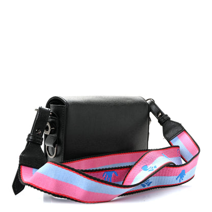 Off-White Saffiano Striped Mini Diag Binder Clip Bag Black White Indus 3 of 10