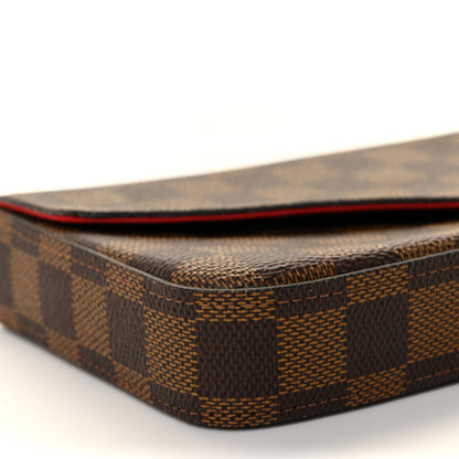 Louis Vuitton Damier Ebene Pochette Felicie Chain Wallet 8 of 11
