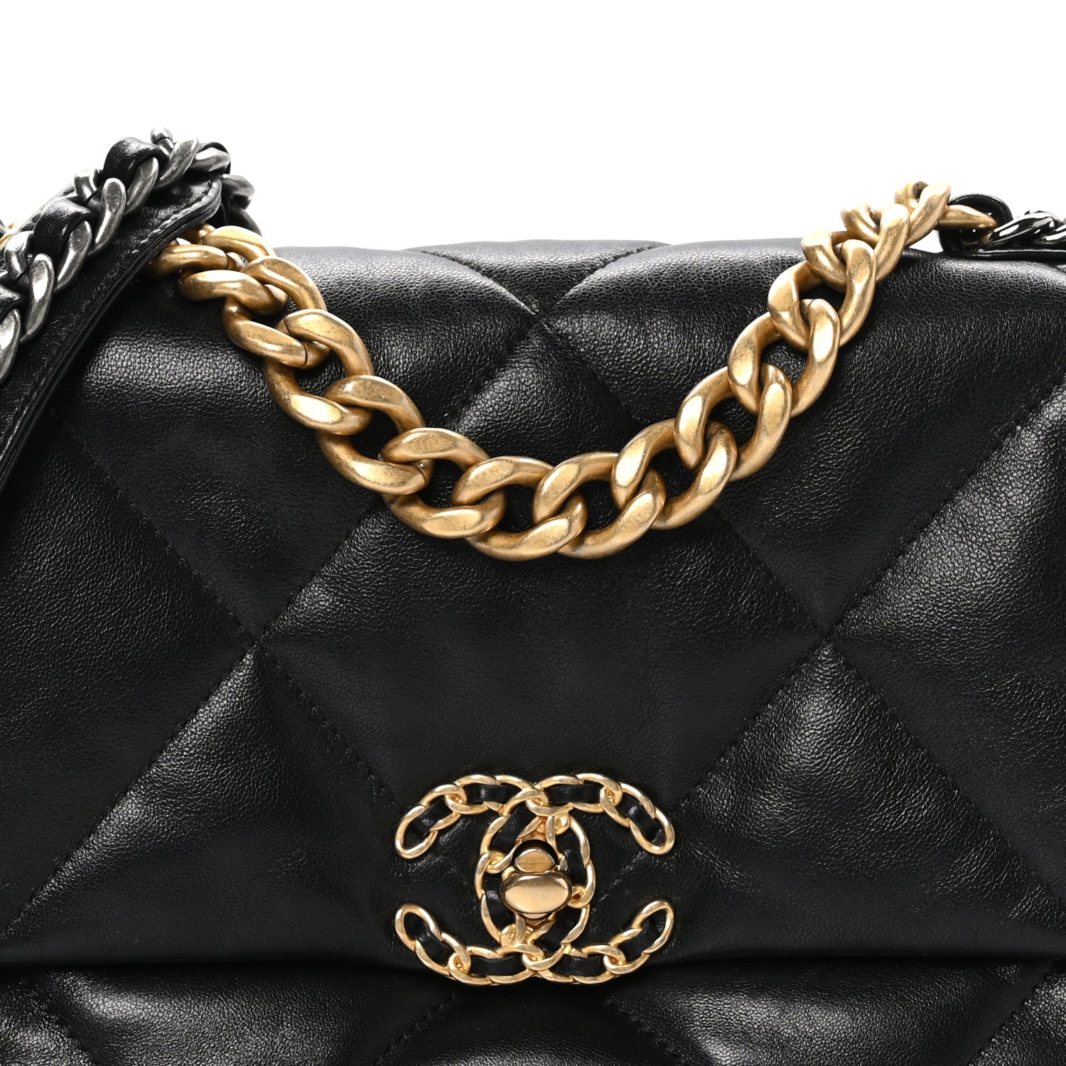 Chanel Goatskin Quilted Medium Chanel 19 Flap Black 8 of 11