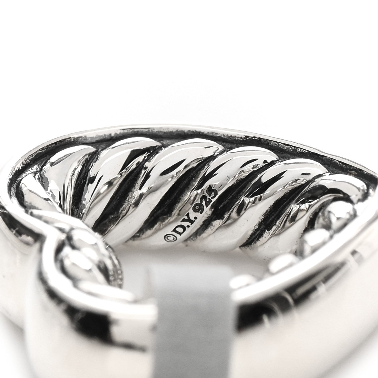 David Yurman Sterling Silver Open Heart Cable Charm Enhancer Pendant 3 of 3