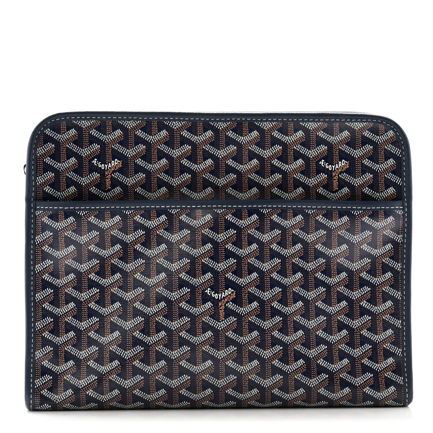 Goyard Goyardine Jouvence GM Toiletry Pouch Navy 1 of 6
