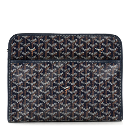 Goyard Goyardine Jouvence GM Toiletry Pouch Navy 1 of 6