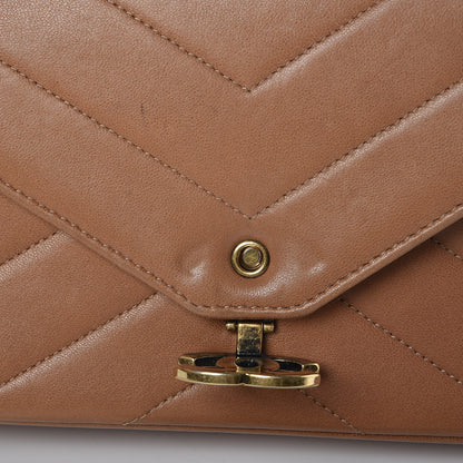Chanel Lambskin Chevron Mini Coco Envelope Flap Beige 16 of 16