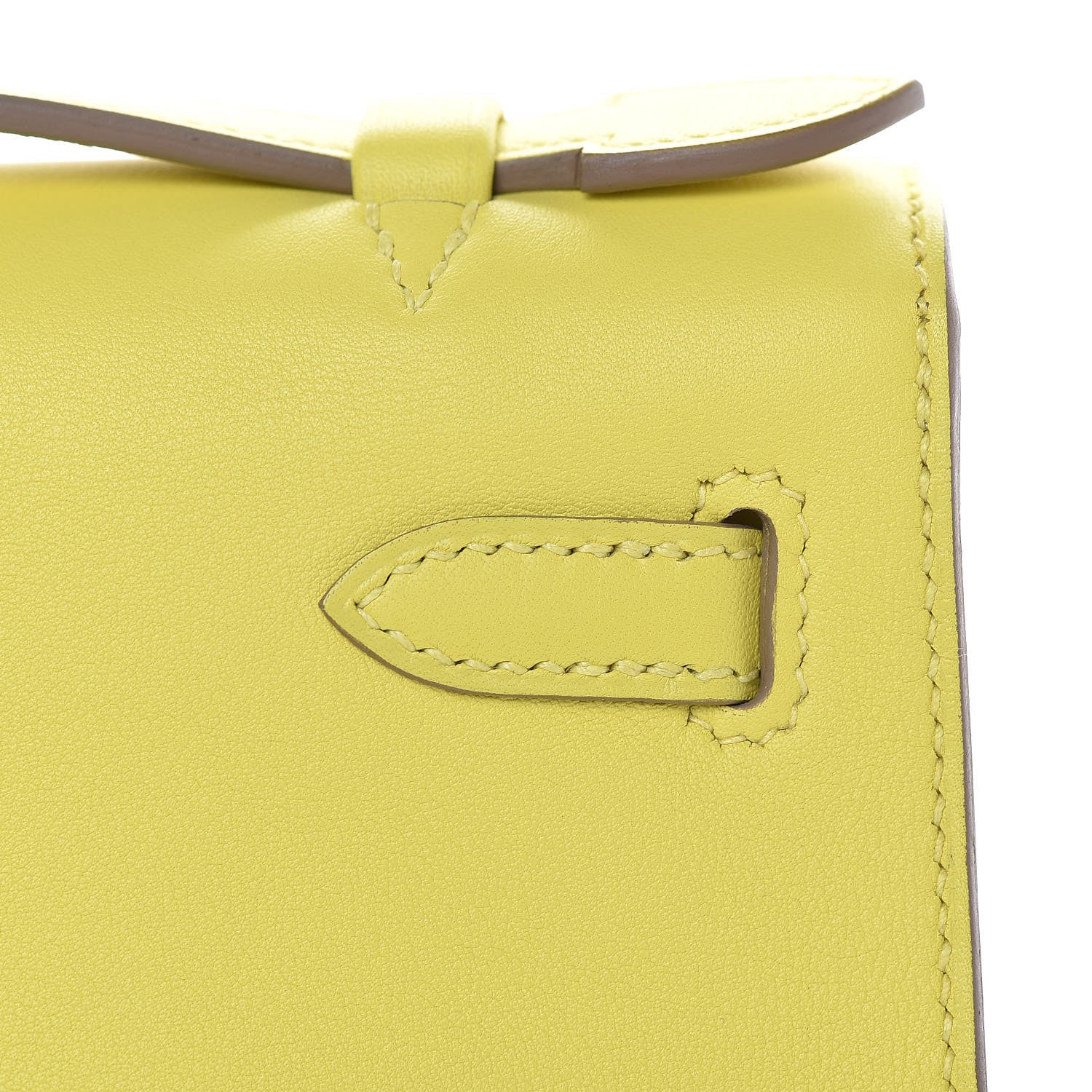 Hermes Swift Kelly Pochette Clutch Lime 22 of 30