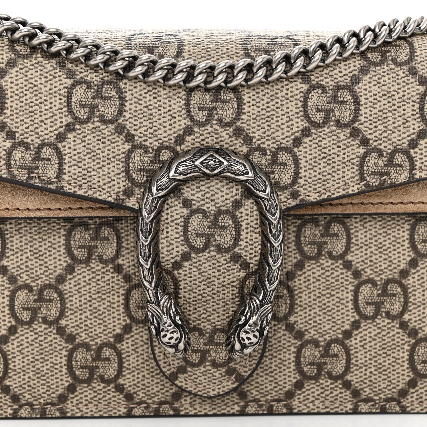 Gucci GG Supreme Monogram Super Mini Dionysus Shoulder Bag Taupe 7 of 9