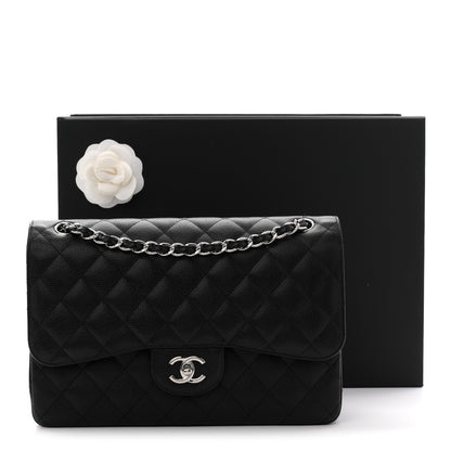 Chanel Caviar Quilted Jumbo Double Flap Black 11 of 11