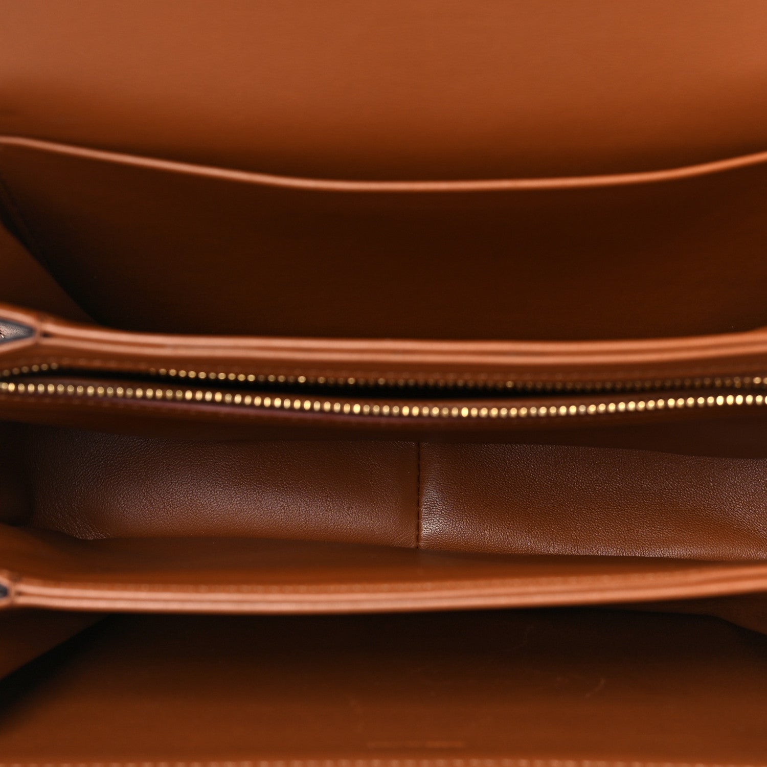 Celine Textile Natural Calfskin Classique Triomphe Navy Tan 4 of 7